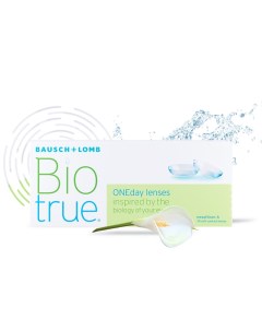 Контактные линзы Bausch Lomb ONEday lens однодневные 8 00 8 6 30 шт Biotrue