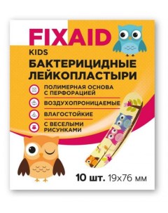 Пластырь бактерицидный Kids 7 6x1 9 см 10 шт Fixaid