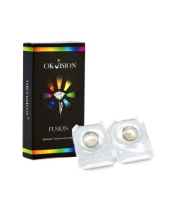 Цветные контактные линзы Fusion 2 линзы R 8 6 0 00 Green 3 Okvision