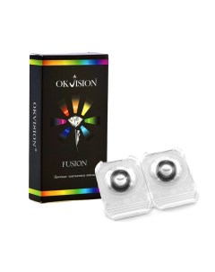 Цветные контактные линзы Fusion 2 линзы R 8 6 2 00 Velvet Black Okvision