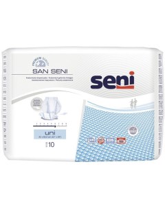 Анатомические подгузники для взрослых 10 шт San Uni Seni