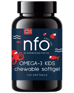 Омега 3 жевательные капсулы с витаминов D 120 шт Norwegian fish oil