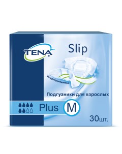 Подгузники для взрослых Slip Plus М дыщащие 30 шт Tena