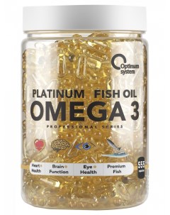 Омега 3 Platinum Fish Oil капсулы 555 шт Optimum system