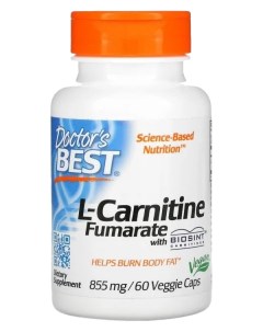 Пищевая добавка L карнитин фумарат и Biosint 855 мг капсулы 60 шт Doctor's best