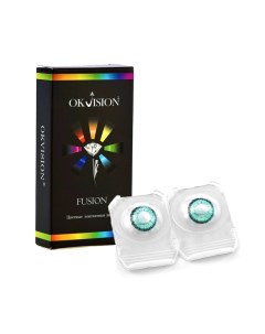 Цветные контактные линзы Fusion 2 линзы R 8 6 7 00 Green 2 Okvision