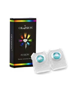 Цветные контактные линзы Fusion 2 линзы R 8 6 3 50 Turquoise Okvision