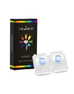 Цветные контактные линзы Fusion 2 линзы R 8 6 3 00 Sapphire Blue Okvision