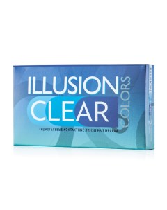 Контактные линзы colors Clear 2 линзы 3 75D прозрачные Illusion