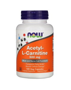 L карнитин Acetyl L Carnitine Ацетил L карнитин 500 мг капсулы 100 шт Now