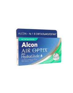 Контактные линзы Alcon plus HydraGlyde Astigmatism 3 линзы R 8 7 5 00 1 75 20 Air optix