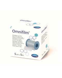 Пластырь Omnifilm фиксирующий влагостойкий прозрачный для чувствительной кожи 5 м х 5 см Hartmann