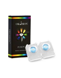 Цветные контактные линзы Fusion 2 линзы R 8 6 4 00 Brilliant Blue Okvision