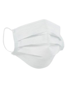 Защитная маска для лица 50 шт в упаковке белая Tewson