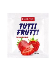 Пробник гель смазки Tutti frutti с земляничным вкусом 4 г Биоритм