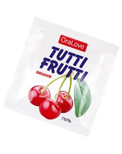 Пробник гель смазки Tutti frutti с вишнёвым вкусом 4 г Биоритм