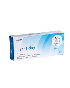 Контактные линзы Clear 1 Day 30 линз R 8 7 04 00 Clearlab