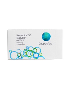 Контактные линзы 55 Evolution asphere 6 линз R 8 9 4 25 Biomedics