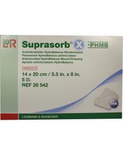 Повязка Suprasorb X с PHMB 14х20 см 20542 5 шт Lohmann & rauscher