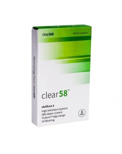 Контактные линзы Clear 58 6 линз R 8 3 09 50 Clearlab