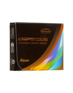 Цветные линзы ALCON COLORS BROWN ежемесячные 6 00 8 6 2 шт Air optix