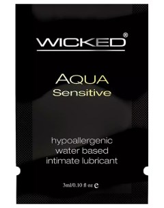 Гель лубрикант Aqua Sensitive на водной основе 3 мл Wicked