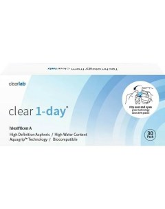 Контактные линзы Clear 1 day 30 линз R 8 7 3 25 Clearlab