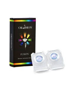 Цветные контактные линзы Fusion 2 линзы R 8 6 3 50 Blue Violet Okvision