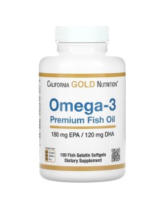 Омега 3 Premium Fish Oil капсулы 100 шт California gold nutrition