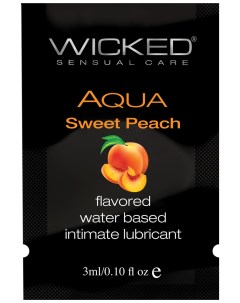Гель лубрикант Aqua на водной основе спелый персик 3 мл Wicked