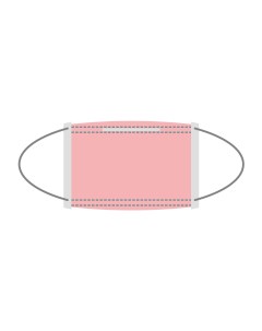 Маска медицинская 3 х слойная на резинке розовая 100 шт Gexa