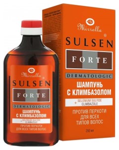 Шампунь Sulsen Forte с климбазолом для всех типов волос флакон 250 мл Mirrolla