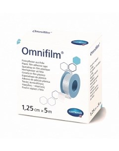 Пластырь Omnifilm фиксирующий влагостойкий для чувствительной кожи в рулоне 5 м х1 25 см Hartmann
