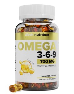 ОМЕГА 3 6 9 700 мг капсулы 180 шт Atech nutrition