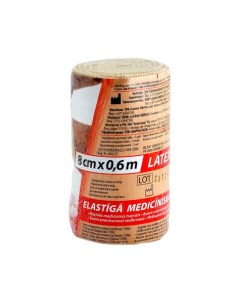 Бинт компрессионный 60 см х 8 см эластичный для лечения венозных воспалений Lauma