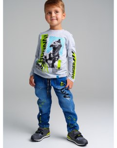 Фуфайка трикотажная для мальчиков футболка с длинными рукавами Playtoday kids