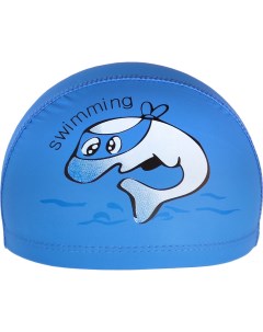 Шапочка для плавания детская Дельфин ПУ E41281 синий Sportex
