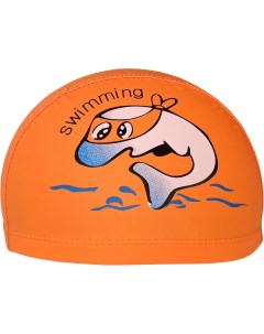 Шапочка для плавания детская Дельфин ПУ E41275 оранжевый Sportex