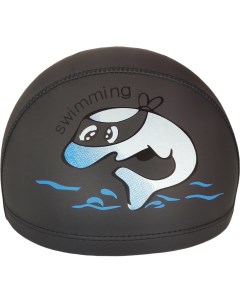 Шапочка для плавания детская Дельфин ПУ E41280 черный Sportex