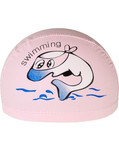 Шапочка для плавания детская Дельфин ПУ E41273 светло розовый Sportex