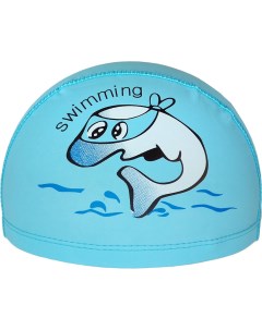 Шапочка для плавания детская Дельфин ПУ E41282 аквамарин Sportex