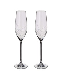 Набор бокалов для шампанского Glitz 210 мл 2 шт Dartington crystal
