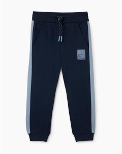 Тёмно синие спортивные брюки Jogger с лампасами для мальчика Gloria jeans