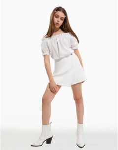 Белая укороченная блузка для девочки Gloria jeans
