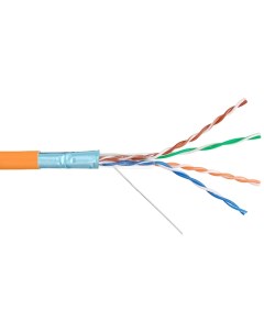 Кабель витая пара F UTP 5e кат 4 пары NKL 9200C OR 24AWG 0 51 мм медь одножильный solid внутренний L Nikolan