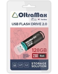 Накопитель USB 2 0 128GB OM 128GB 230 Black 230 чёрный Oltramax