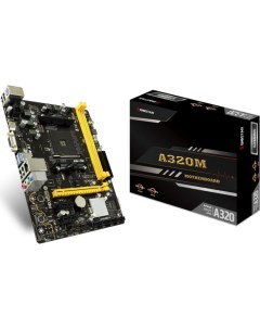 Материнская плата mATX A320MH AM4 AMD A320 2 DDR4 2933 4 SATA 6G RAID 3 PCIE 7 1CH Glan 3 USB 3 1 VG Biostar