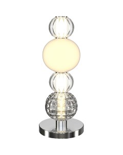 Настольная лампа Modern Collar MOD301TL L18CH3K Прозрачная Белая Хром Maytoni