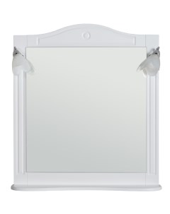 Зеркало Devon 105 со светильниками Белое матовое Rush