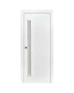 Дверь межкомнатная остекленная без замка и петель в комплекте 60x200 см финиш бумага цвет белый Принцип